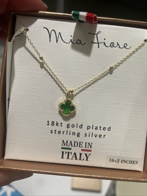 Charm Necklace Mia Fiore Clover Necklace Mia Fiore ITALY 14KT