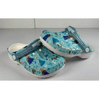 Crocs Kids Baya Slip-On Clog Shoes Frozen Size j2 NWT #030SC
