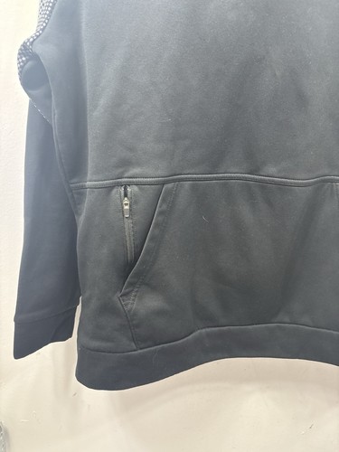 Nike Hoodie Mens Large Black Grey Dri Fit Pullover Training Sweatshirt Swoosh - Picture 2 of 6