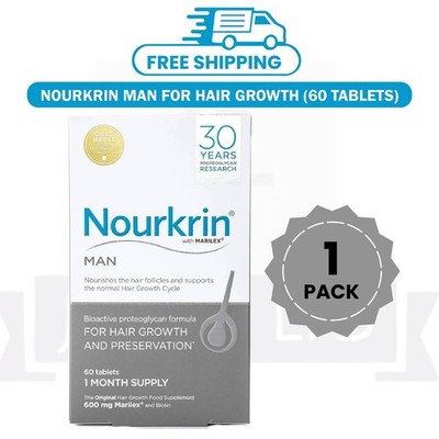 Nourkrin Man 60 Tablets 1 Month Supply - FREE SHIPPING