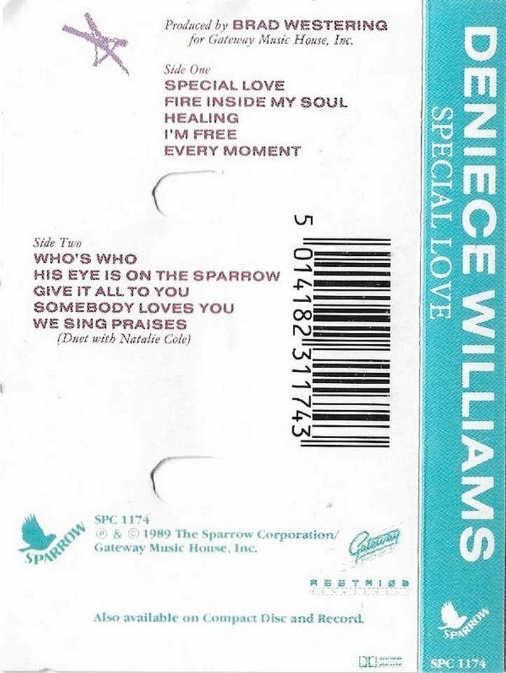 Deniece Williams Special Love CASSETTE ALBUM SOUL Funk, Praise - Image 3 of 4