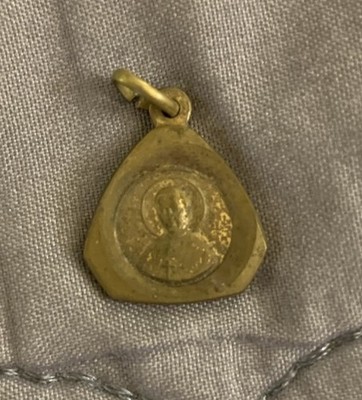 Blessed Bishop John Neumann Gold Toned Mini 0.5  Medal Vintage Italy