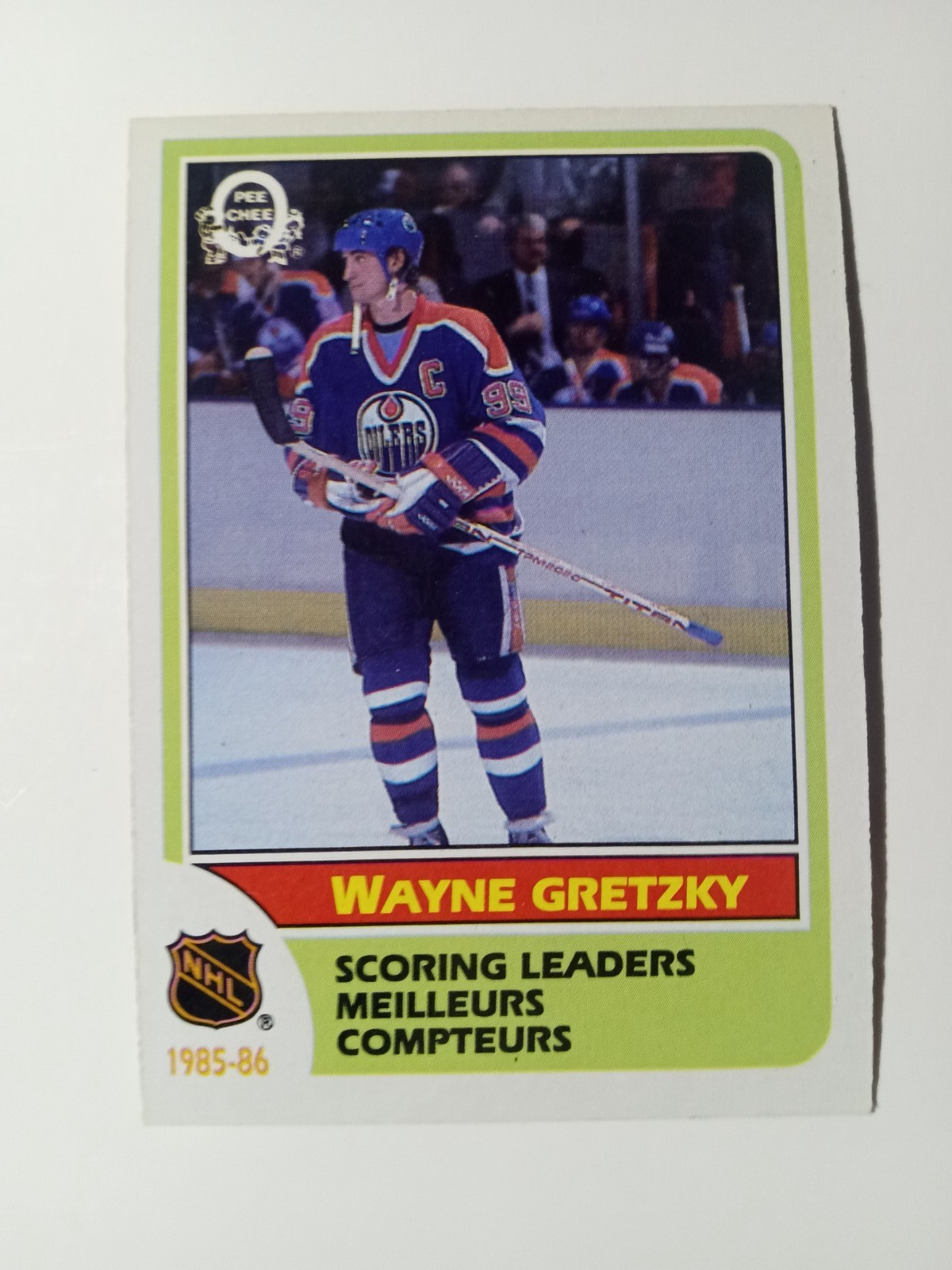 WAYNE GRETZKY # 260 / 1986 O-Pee-Chee SCORING LEADER CARD / ungraded