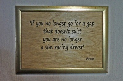 Ayrton Senna Lücke falsches Zitat für Sim Racers Zitat gerahmte Gravur Wandbild