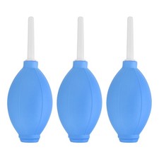 3Pcs Soft Tip Air Blower Dust Blaster for Camera Lens, Blue/White