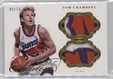 2016-17 Panini Flawless Gold 9/10 Tom Chambers #DPT-TC Dual Patch 3d3