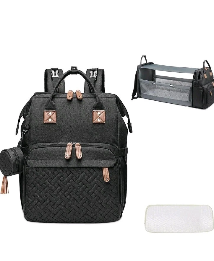 SONARIN Multifunction Portable Nappy Changing Backpack with Foldable Cot,...