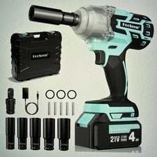 Cordless Impact Wrench Set, 445Ft-lbs, Brushless 1/2", 600N.m, 4.0aH Battery