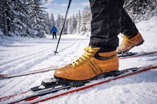 XC Vintage Leather Ski Boots Heierling Buckskin NOR-SK Cross Country 3-Pin EU 39