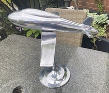Cast Polished Aluminium Art Deco Style Jet Aeroplane