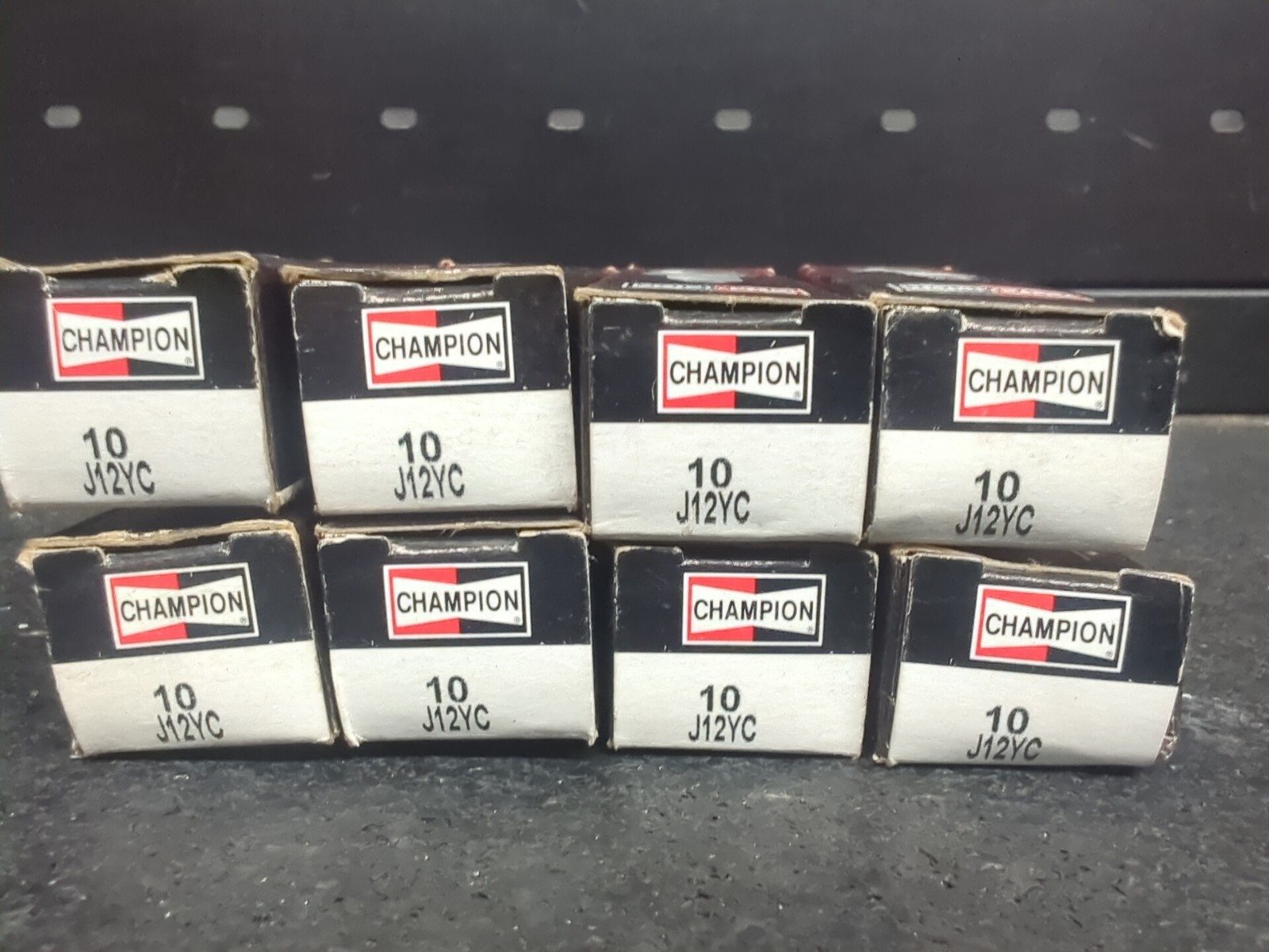 8 NOS Champion 10 Copper Plus Spark Plug J12YC -VINTAGE