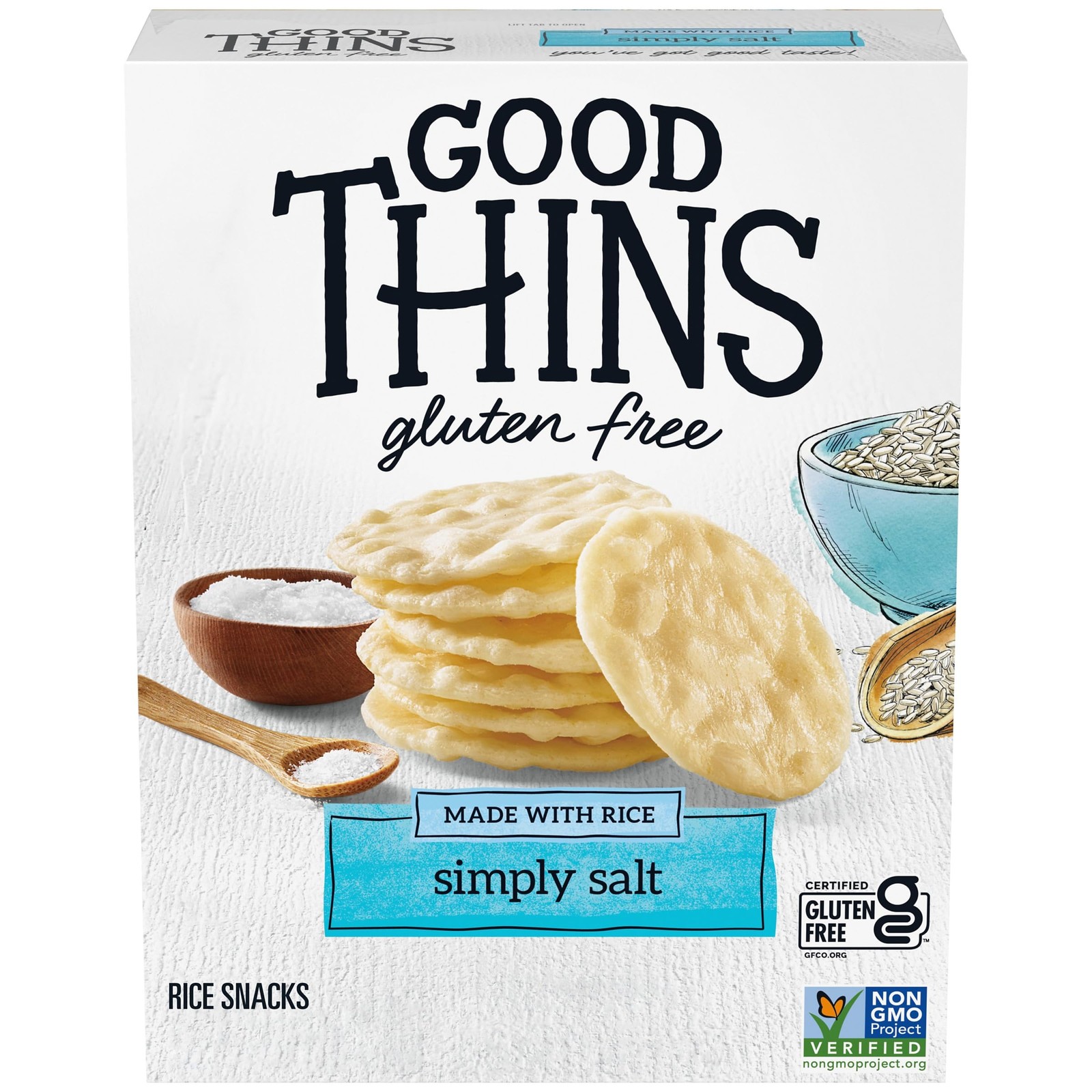Simply Salt Rice Snacks Gluten Free Crackers, Snack Crackers