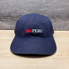 Vintage 3M Peru Hat Cap Strap Back Blue Corporate Advertising Promo South