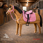 Holzpferd Sattel mit Halfter Set für Holzpferd Bauchumfang bis 145 cm Rosa