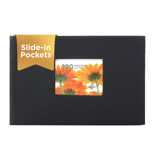 Album-Holds 100 4" x 6" Photos, Black (PH43562-0)