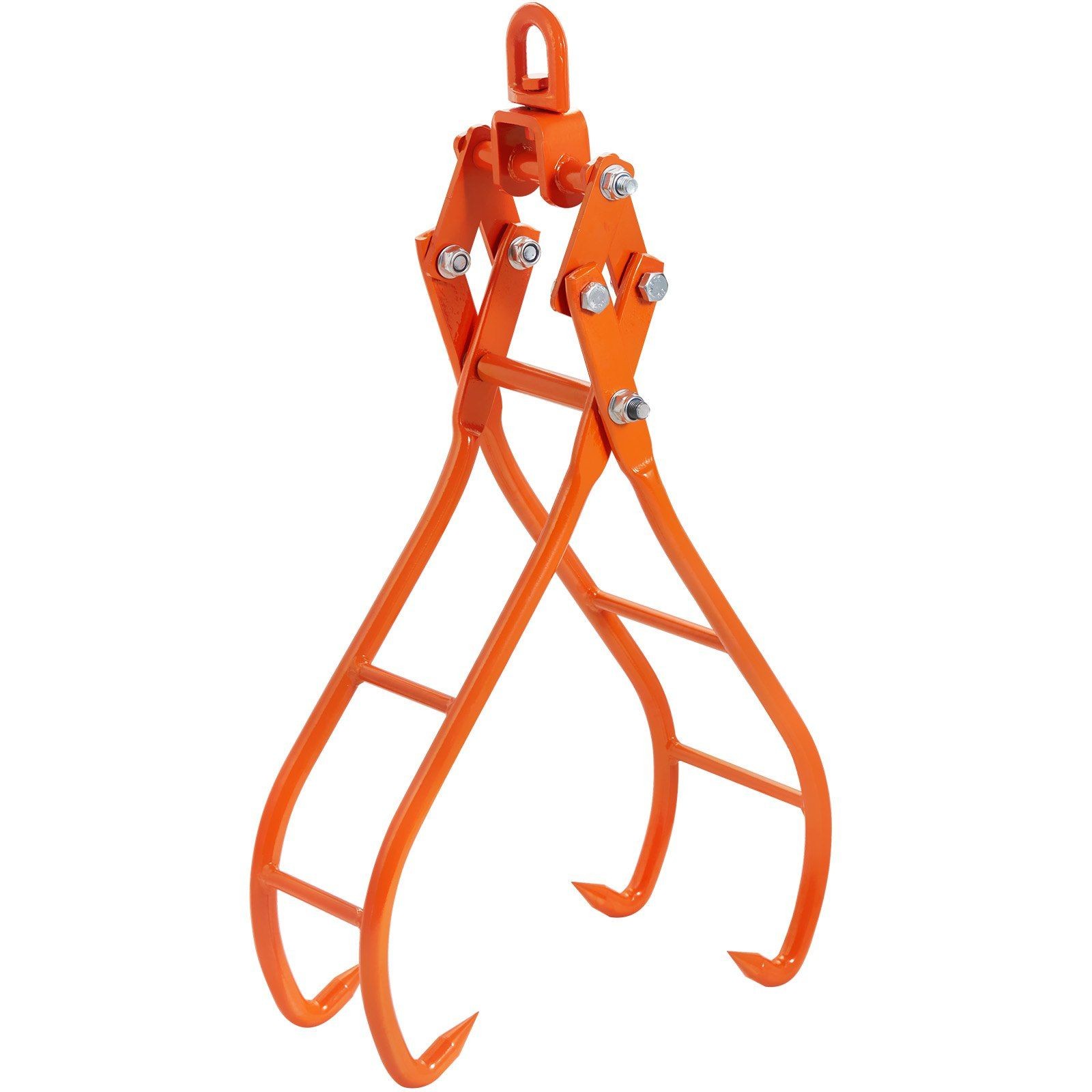 Eagle-Style 4-Claw Log Grapple 28in Jaw 2205lb Steel Tongs Rotate