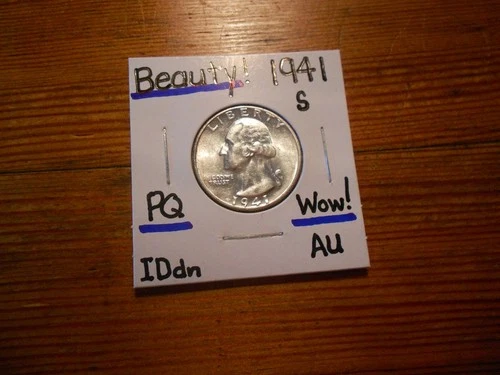 1941S Washington Quarter Gem AU BEAUTY!!!! PQ!!!! WOW!!! TOUGH DATE!!!!!