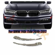 For Bmw 740i 750i 2016-2017 Bumper Driving Lights Cover Grille Chrome Trim Strip