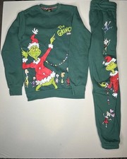 Dr Seuss Grinch Graphic Sweatshirt  Sweatpants Christmas Set Size XS