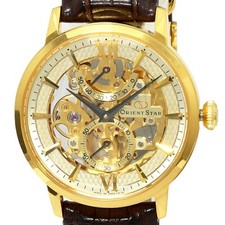 ORIENT STAR Classic Skeleton WZ0031DX Wristwatch Hand-Wound 45 x 39mm Gold
