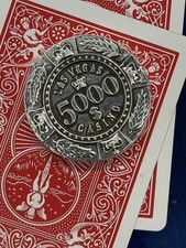 Sterling silver Casino Style Poker Chip Card Guard.. 1 Of 1 By Sterlingwerx.