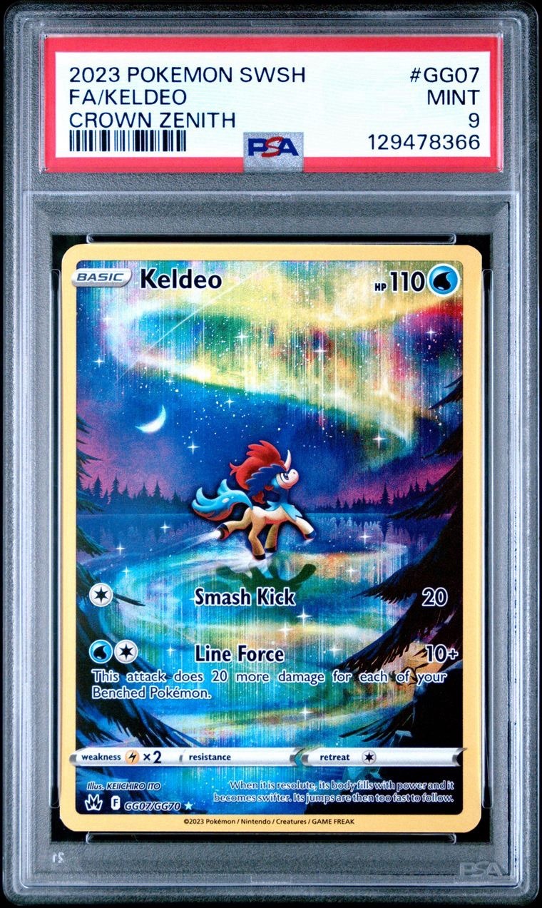 2023 Pokemon Crown Zenith # GG07 Full Art Keldeo PSA 9 Card MINT Trusted Seller!