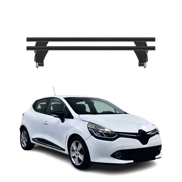 Menabo DachträGer GrundtäGer FüR Renault Clio Mk4 2012-2019 50Kg Alu Schwarz 2X-image