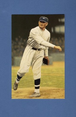 WALTER JOHNSON/Big Train (Senators) ~ Arthur K Miller 3-3/4''x 6'' postcard