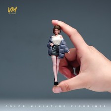 Diorama Scene Prop 1:18 Fashion Girl Model Doll Realistic Miniature Figure Toys