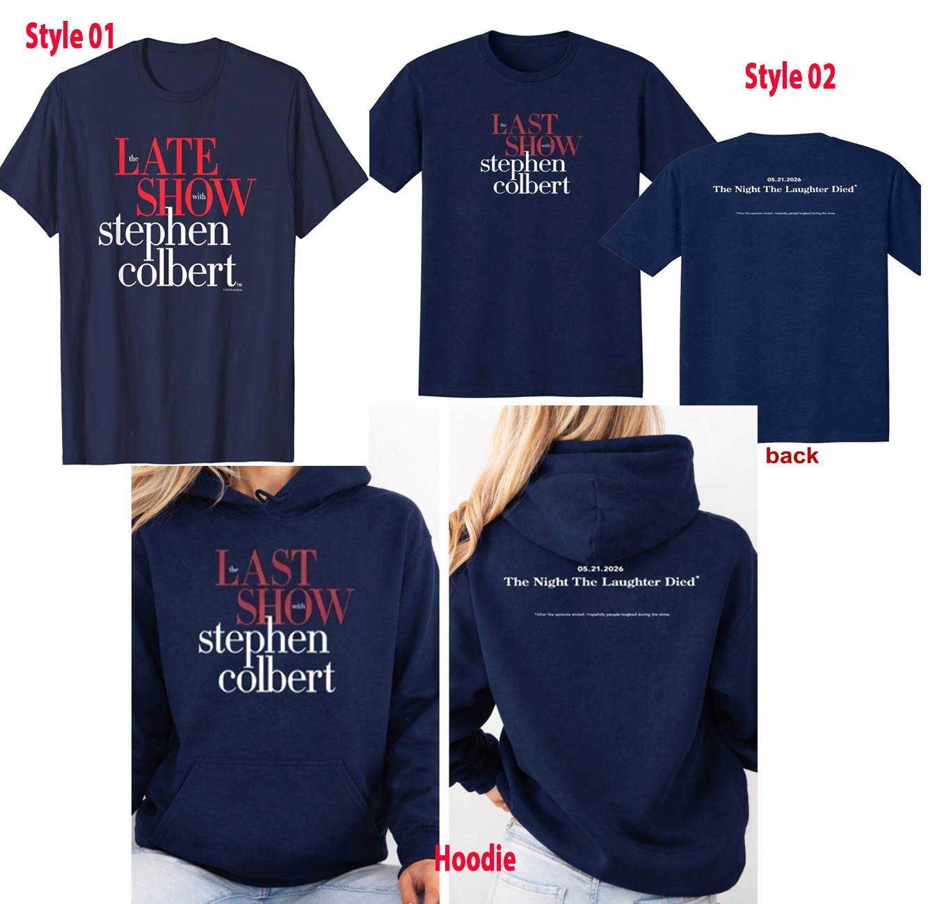 The Last Show with STEPHEN COLBERT 2026 T-Shirt or Hoodie