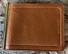 Vintage Schenley Liquor Men  s Money Clip Pigskin Wallet NOS in Original box.