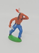Vintage Elastolin Native American Warrior Toy Figure 74mm/2 " GERMANY