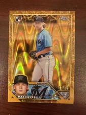 MAX MEYER 2023 Rookie Topps Gilded Chrome Ray Wave Gold Etch RC Serial #2/25