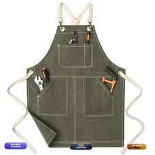 Jeanerlor - 16oz Water-Resistant Work Hairdresser Canvas Aprons Women Painting