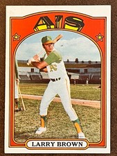 1972 Topps Baseball - #279 Larry Brown A's EXMT-Near Mint EXMT-NM (Set Break)