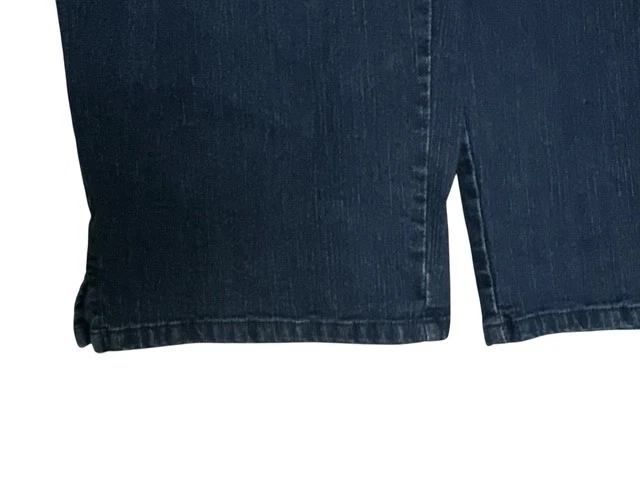 Ruby Rd 24W Jeans Core Essentials Split Hem Blue Slimming Waist Denim Ankle Pant - Image 4 of 4