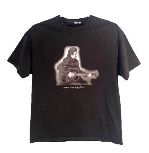 Vintage 90s Terry Lee Goffee Johnny Cash Tribute T Shirt Tra 1990s vintage concert t-shirt, vintage, size L, single stitch, B+ condition