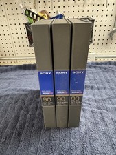 Lot Of 3 Sony Betacam SP Tape BCT-90MLA 90 Minute Large Video Cassette Lot