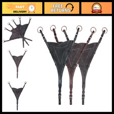 Adjustable Bib Running Martingale Attachment - Soft Leather Harness (Black)