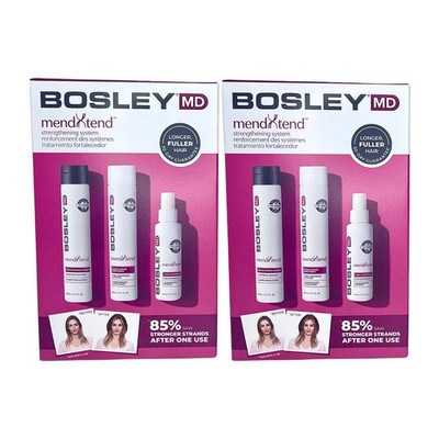 BOSLEYMD MendXtend Strengthening System Shampoo Conditioner Leave-in - 2 Count