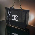 New Chanel Beauty Mesh VIP Tote And Matching Makeup Pouch - Gold Hardware — photo 2