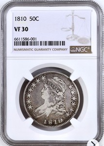 1810 O-101 NGC VF-30 Capped Bust Half Dollar