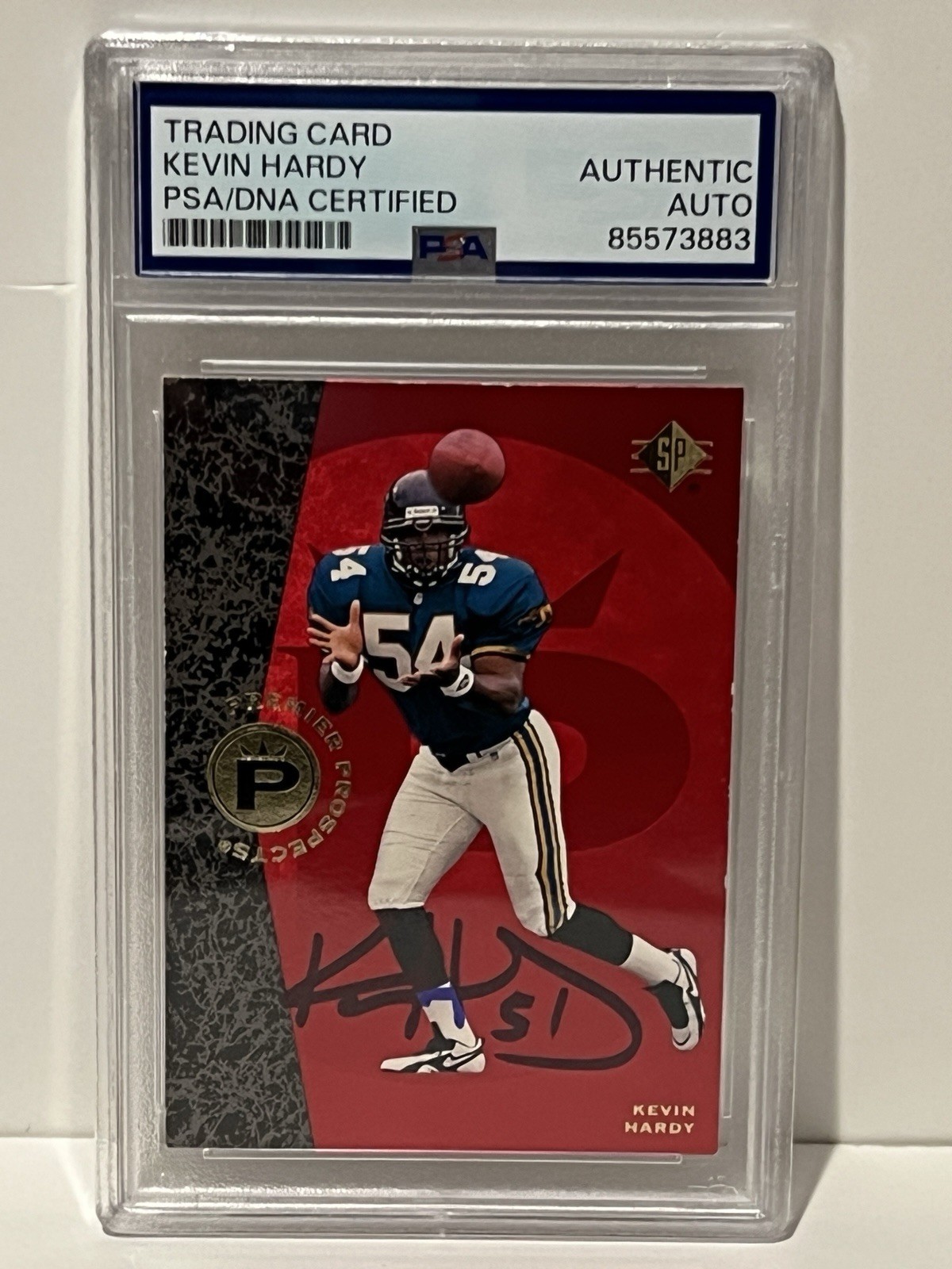 KEVIN HARDY Signed Auto Autographed 1996 Upper Deck SP #2 RC Rookie Jaguars PSA