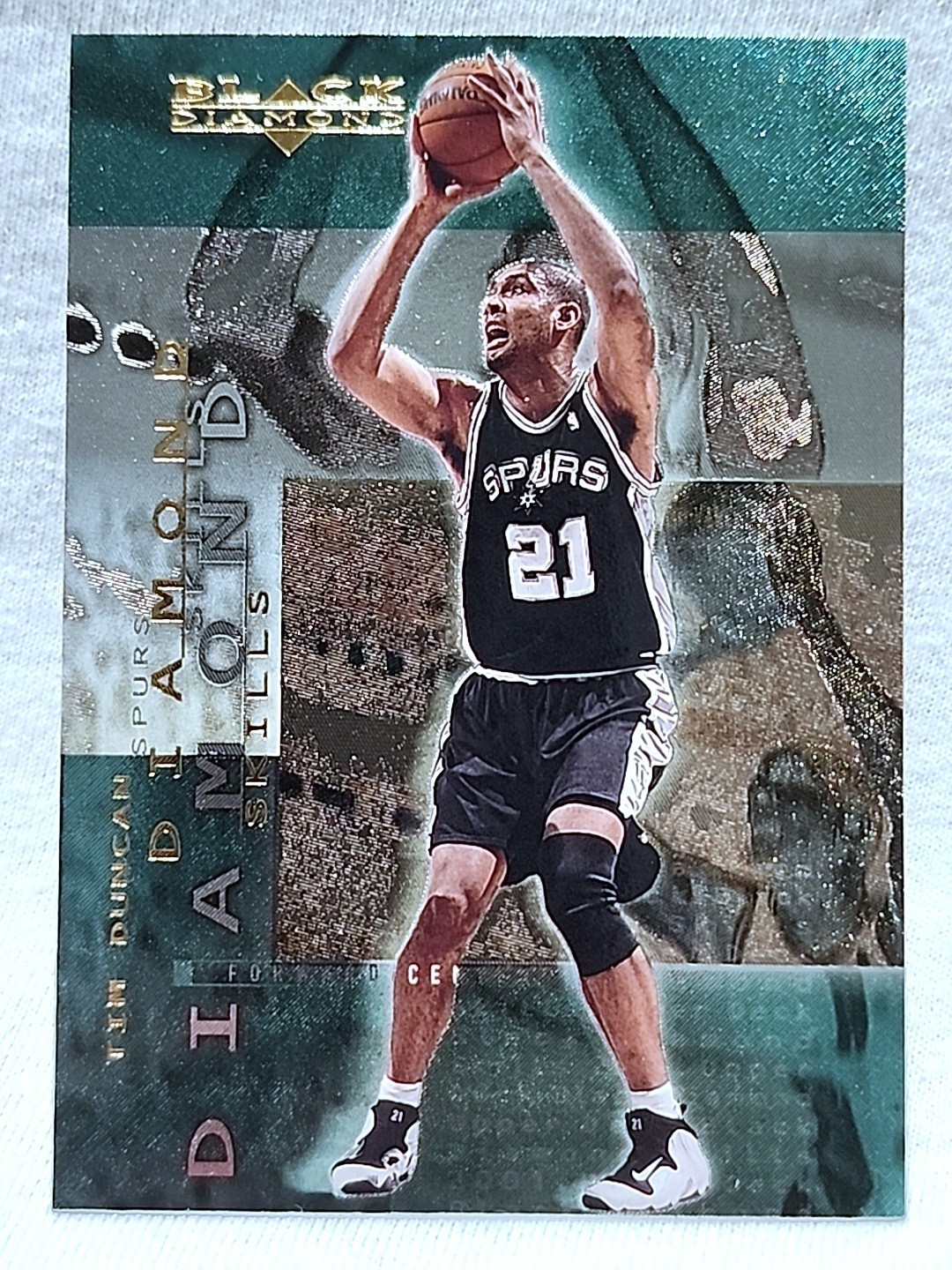 2000-01 Upper Deck Black Diamond Skills Tim Duncan #DS5 San Antonio Spurs 