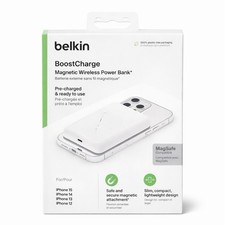 Belkin Boost Charge Magnetic Wireless Power Bank, iPhone 12/13/14/15 2500mAh NEW