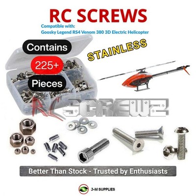 RCScrewZ Stainless Screw Kit gsk004 for Goosky Legend RS4 Venom Helicopter | SET