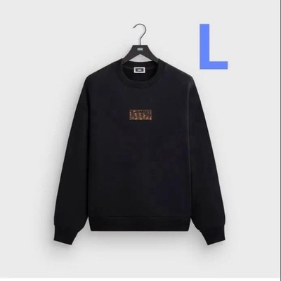Kith Classic Logo Nelson Crewneck Leopard Applique Black L Neu