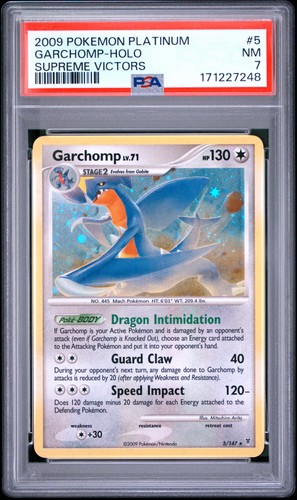 2009 POKEMON PLATINUM SUPREME VICTORS #5 GARCHOMP-HOLO PSA 7