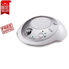 Compact White Noise Sound Machine in Silver - Perfect for Baby's Sleep Routine