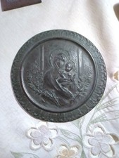 Antica Icona Madonna Con Bambino Bronzo Cm 14